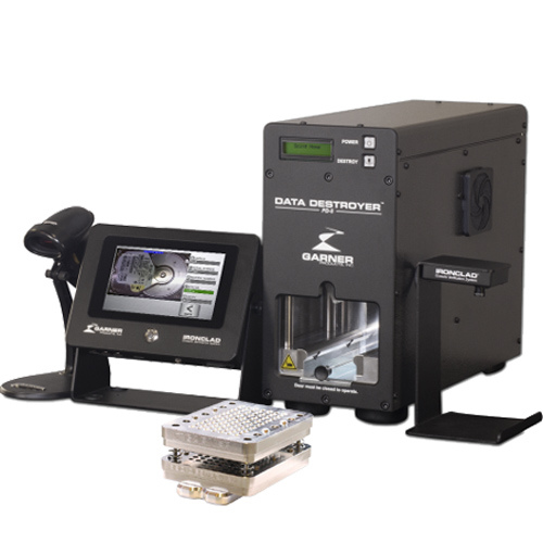 Garner PD-5e IRONCLAD hard disk drive destroyer + Garner SSD-1e SSD adapter